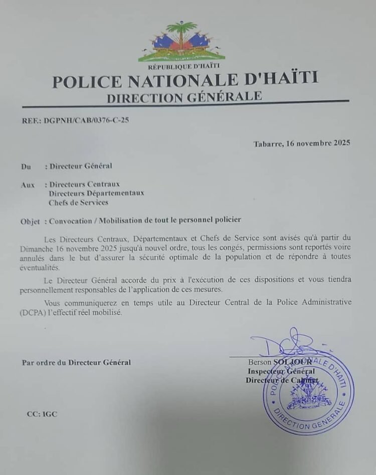 Les gangs annoncent un arrêt des activités : la PNH réagit par une mobilisation nationale