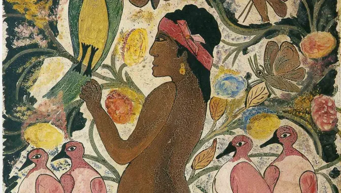 Maîtresse Erzulie (1945-1948) par Hector Hyppolite. - Gobonobo / Haitian Art society