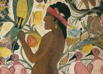 Maîtresse Erzulie (1945-1948) par Hector Hyppolite. - Gobonobo / Haitian Art society