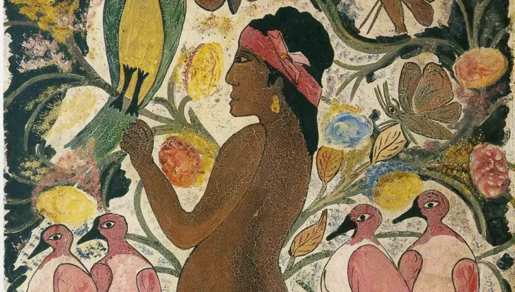 Maîtresse Erzulie (1945-1948) par Hector Hyppolite. - Gobonobo / Haitian Art society