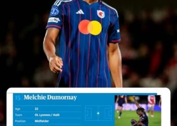 Melchie Dumornay se classe 15ᵉ du Top 100 2025 du Guardian